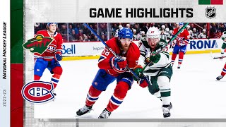 Wild @ Canadiens 10/25 | NHL Highlights 2022
