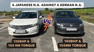 Volkswagen VENTO 1.6 MPI VS Honda CITY 1.5 I-VTEC drag race |Two different naturally aspirated ICE’s