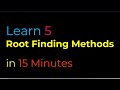 Numerical Analysis: Root Finding Algorithms using Pure Python in 15 Minutes