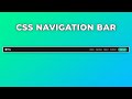 Create an Awesome Navigation Bar Using Only HTML & CSS | CSS Navbar