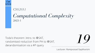 [CSS.203.1] Computational Complexity - Lecture 19