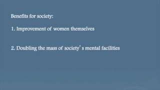 John Stuart Mill, On the Subject of Women (Chapter 1)