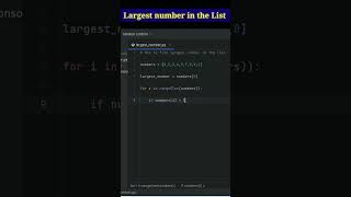 #100daysofpython #day3 How to find largest number in python list