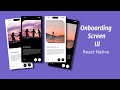 🔴 React Native onboarding Screen with light to dark theme