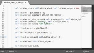 Python [gtk] 05 The Fixed Object