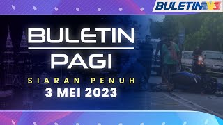 Suami Isteri Gagal Elak Lori Buat Pusingan U | Buletin Pagi, 3 Mei 2023