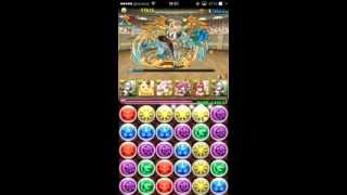 パズドラ　ヘラクレス降臨！剛戦神　地獄級　回復PT　ノーコン