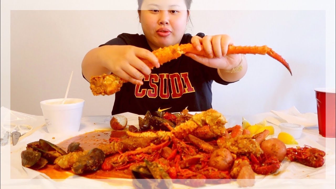 MUKBANG SEAFOOD BOIL! 먹방 (EATING SHOW!) KING CRAB + SNOW CRAB ...