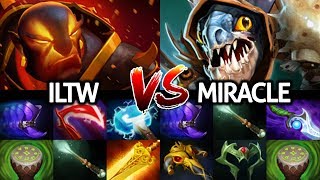 MIRACLE Slark Vs ILTW Ember Spirit - The War of Immortal Rank Party 7.22 Dota 2