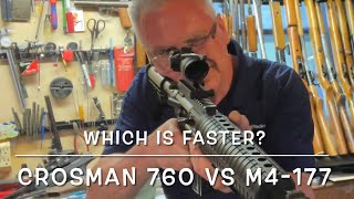 Which is faster, Crosman 760 or M4-177? 7 gr meisterkugeln’s 5 and 10 pump averages