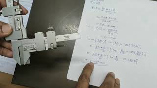 Measurement of Chordal Thickness using Gear Tooth Vernier Caliper