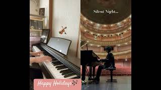 #角野隼斗 さん演奏“#SilentNight”🎄 #HappyHolidays #piano #HayatoSumino #Cateen #duet #CASIO #Privia #strings