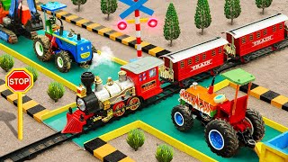 Top diy tractor making mini Crossroads Construction | Train vs Tractor fell into Deep Hole | HP Mini