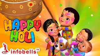 Holi Ka Tyohaar Hai Aaya, Rang Birangi Khushiyaan Laaya | Hindi Rhymes for Children | infobells