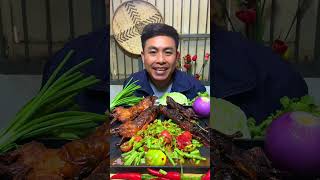 ปิ้งหนูนาตำถั่วแซ่บๆ#mukbang