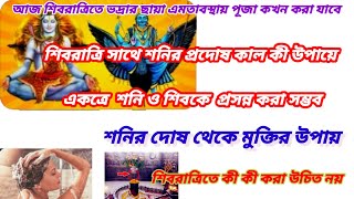 শিবরাত্রিতে ভদ্রার ছায়া সাথে শনি প্রদোষ কাল পূজা কখন করা যাবে শনির দোষ কাটানোর উপায় ও শিবপূজা