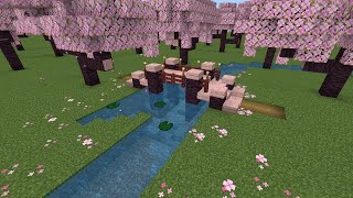 Cherry Blossom Bridge Minecraft 1.20 Tutorial!