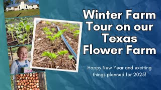 Winter Farm Tour on our Texas Flower Farm! Entering our 3rd year with loads of spring flowers