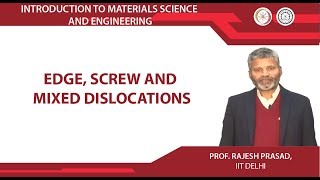 Edge, screw and mixed dislocations