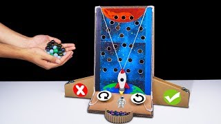 DIY How to make Marble Galaxy Arcade Board Game from Cardboard at Home