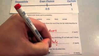 Probability Scale - Corbettmaths
