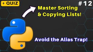12. Python Lists: Sort, Copy, Find & Fix Errors! (Part 3/4) #python #tutorial