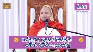 හේතුඵල ලෙස විමසමින් සම්මාදිඨිය උපදවමු  ( පූජ්‍ය හසලක සීලවිමල හිමි )