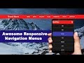 Awesome Responsive navigation menus with html,css and jquary