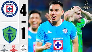 Cruz Azul vs Seattle Sounders 4-1 Resumen Y Goles COMPLETO 🔥 Copa de Campeones Concacaf 2025 HD