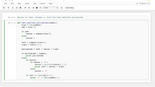 next smallest palindrome - part 2 - python code