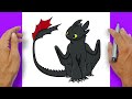 How to Draw TOOTHLESS Easy Step-by-step | How To Train Your Dragon 