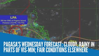 Pagasa's Wednesday forecast: Cloudy, rainy in parts of Vis-Min; fair conditions elsewhere