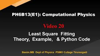 CP20- Least Square Fitting