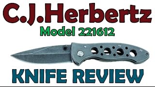 Herbertz Model 221612 Knife Review.  Nice all steel black-wash knife