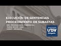 Ejecución de sentencias. Procedimiento de subastas