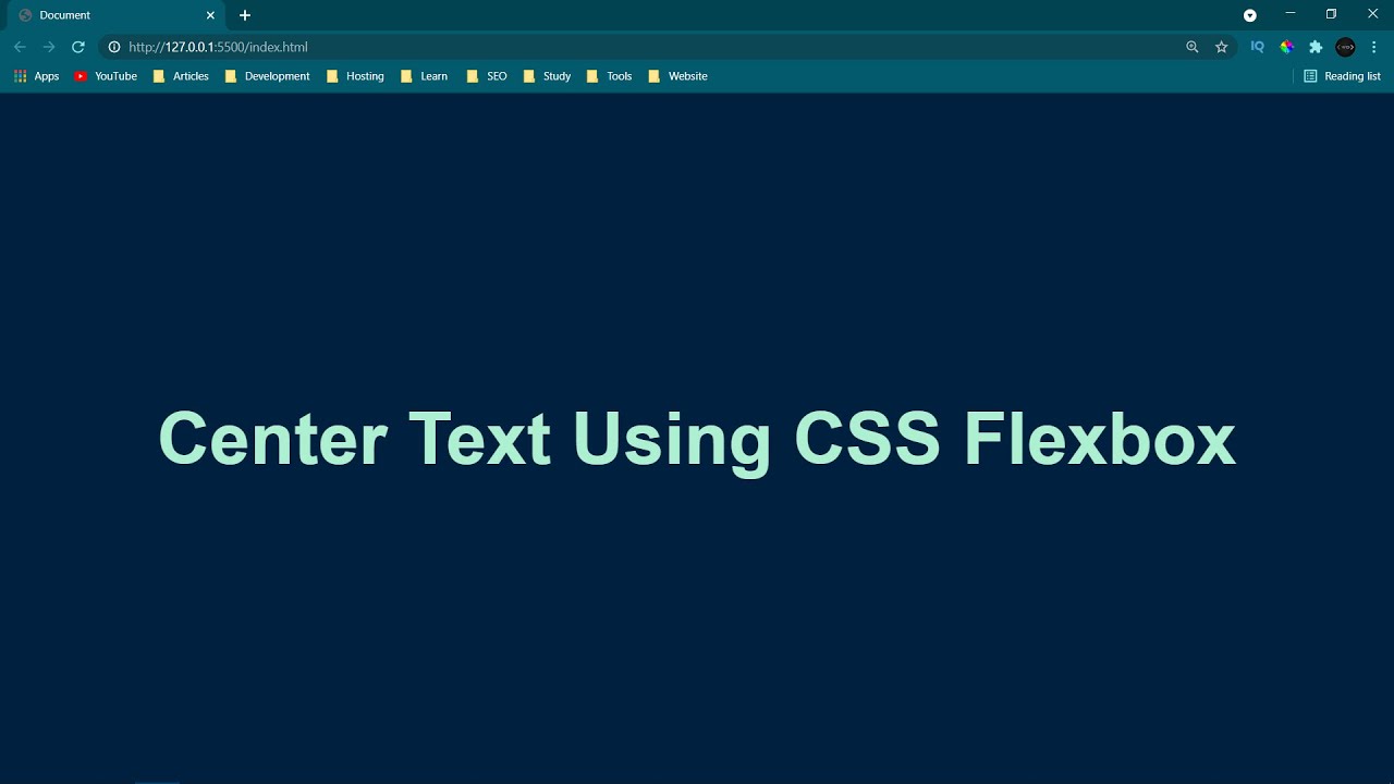 Center Text In HTML Using CSS Flexbox | CSS Tutorials - YouTube