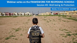 Joint UNESCO-UNICEF-World Bank webinar series on the reopening of schools: well-being