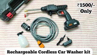 Portable Rechargeable Cordless Car Washer kit review