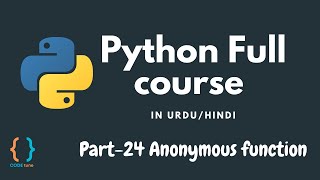 Python Tutorial for Beginners [URDU/HINDI] - #24 Anonymous function in Python