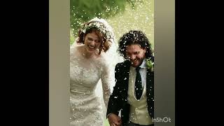 Kit Harrington & Rose Leslie beautiful wedding clicks # Game of thrones cast in their wedding