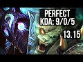 KINDRED vs RENGAR (JNG) | 9/0/5, 70% winrate, Legendary | KR Master | 13.15