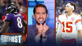 Nick Wright is in physical pain after his Chiefs fall to Ravens, 36-35 | NFL | FIRST THINGS FIRST