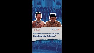 Daftar Menteri Prabowo dari Parpol, Siapa Dapat Jatah Terbanyak?