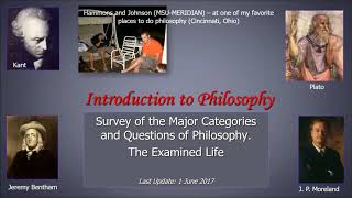 Introduction to Philosophy - 4 categories - 1 JUNE 2019