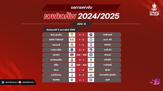 สรุป ผลบอลเมื่อคืน|โปรแกรมคืนนี้ เอฟเอ คัพ อังกฤษ 2024/25 รอบ 4 | FA Cup 2024/25 | 09-02-68