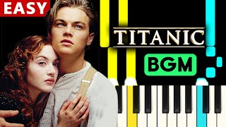 Titanic - Hymn to the Sea Easy Piano Notes | Titanic Theme Choir |