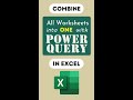 Excel Pro Trick: Combine ALL Worksheets into ONE with #Excel Power Query - How To