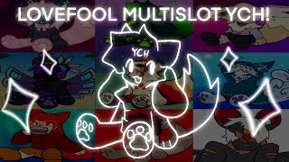 LOVEFOOL meme // ❤️💔// complete multislot YCH!! 🎆 #commission