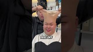 This girl bought the most realistic mask in the world !