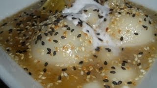 How to make Glutinous Rice Balls Dessert (Banh Chen Neur, Traditional South East Asia Desert)